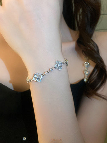 Accesorios de brazalete brillante ajustable de piedras geométricas