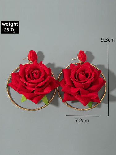 1786505 Flower Shape Drop Earrings