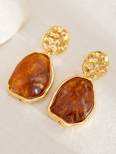 1718933 Irregularity Geometric Shiny Earrings Accessories