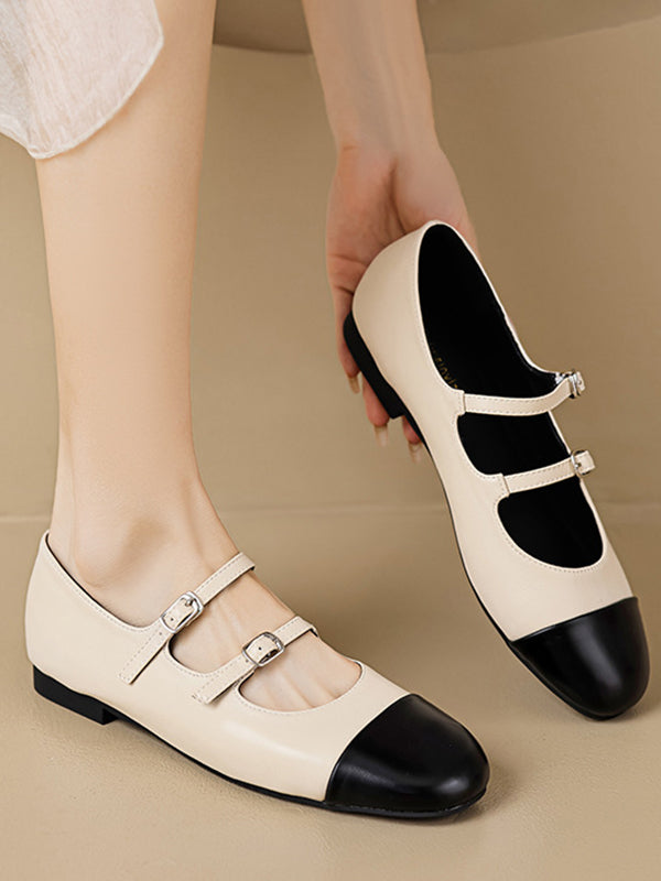 Mary Jane flats met ronde neus en gesp bij uoozee