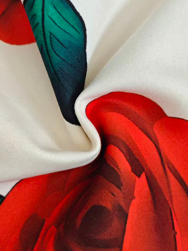 Long Sleeves Loose Flower Print High Neck 1 Piece Cape