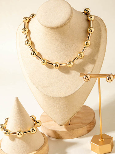 1784917 Geometric Solid Color Bracelet Accessories Earrings Accessories Necklaces Accessories