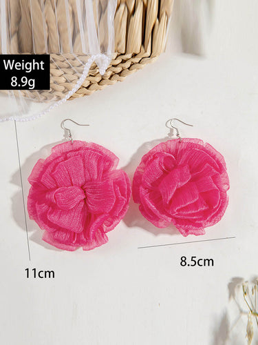 1785245 Flower Shape Drop Earrings