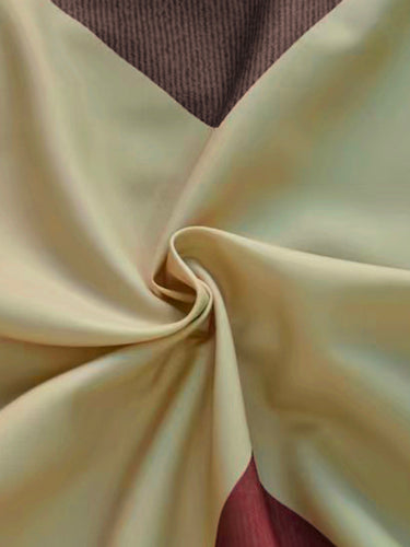 Long Sleeves Loose Buttoned Contrast Color Plaid Lapel Blouses&Shirts Tops