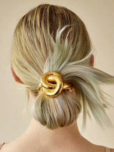 ミニマリストのメタルノットヘアタイ
