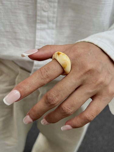 1718691 Geometric Shiny Slightly Sheer Rings Accessories