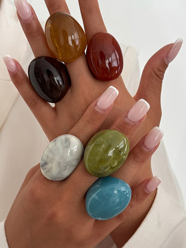 1729214 Irregularity Geometric Shiny Rings Accessories