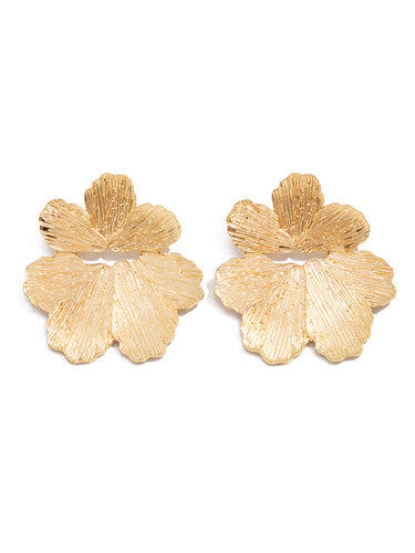 1729196 Irregularity Flower Shape Earrings Accessories