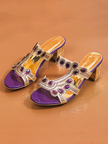1775827 Square Open Toe Rhinestone Pumps