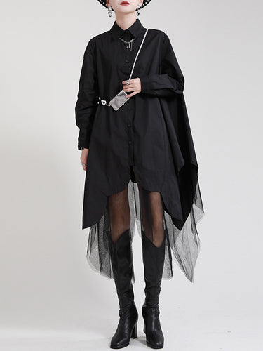 Urban Lose Split-Gelenk-Langarmankleid mit langen Ärmeln