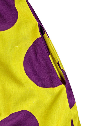 Manga larga Suelta Dobladillo grande Contraste de color Plisado Lunares Dividido Medio cuello alto Vestidos largos