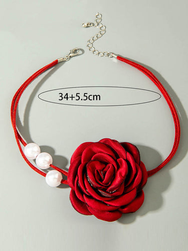 1784691 Three-Dimensional Flower Necklaces Accessories