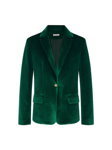 Long Sleeves Buttoned Solid Color Notched Collar Blazer Suits Outerwear