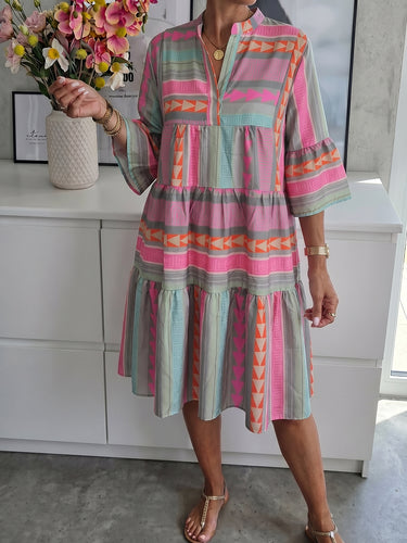 contrast a line dress Western Style Women's Vacation Contrast Lace A-Line Slip Dress Effortless Elegance for Your Getaway
