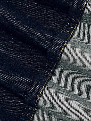 Loose Wide Leg Pleated Pockets Jean Pants Bottoms
