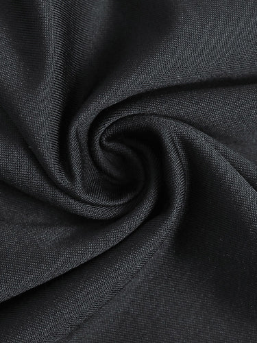 1749418 A-Line High Waisted Pleated Solid Color Split-Side V-Neck Maxi Dresses