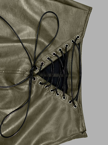 1755269 Column High Waisted Pockets Solid Color Split-Joint Split-Side Zipper Skirts Bottoms