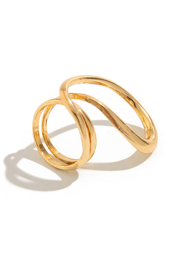 1716499 Irregularity Geometric Shiny Rings Accessories