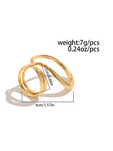 1716488 Irregularity Geometric Shiny Rings Accessories