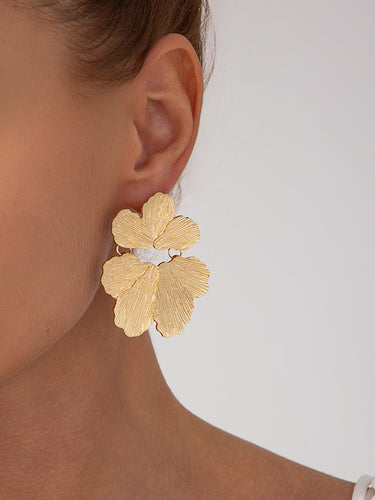 1729183 Irregularity Flower Shape Earrings Accessories