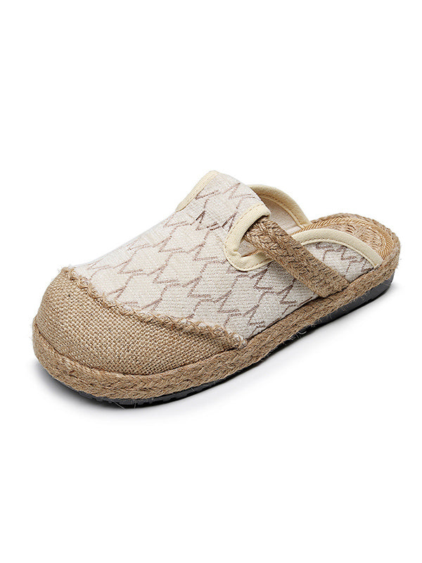 Rhombic Casual Shoes Flat Shoes Slippers