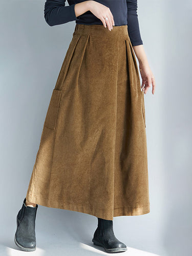 Super losen Vintage Reißverschluss-Cord-Hose mit breitem Bein