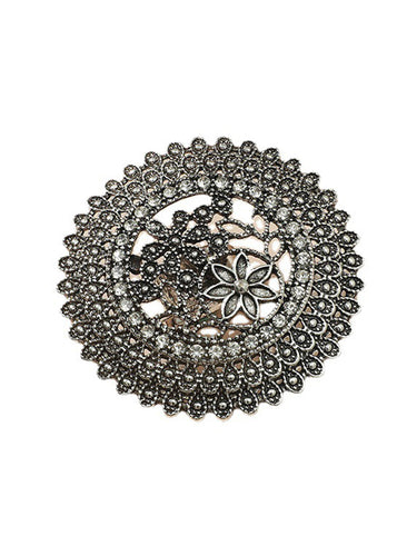 1733586 Flower Shape Geometric Hollow Rings Accessories