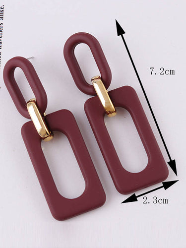 1726731 Geometric Hollow Earrings Accessories
