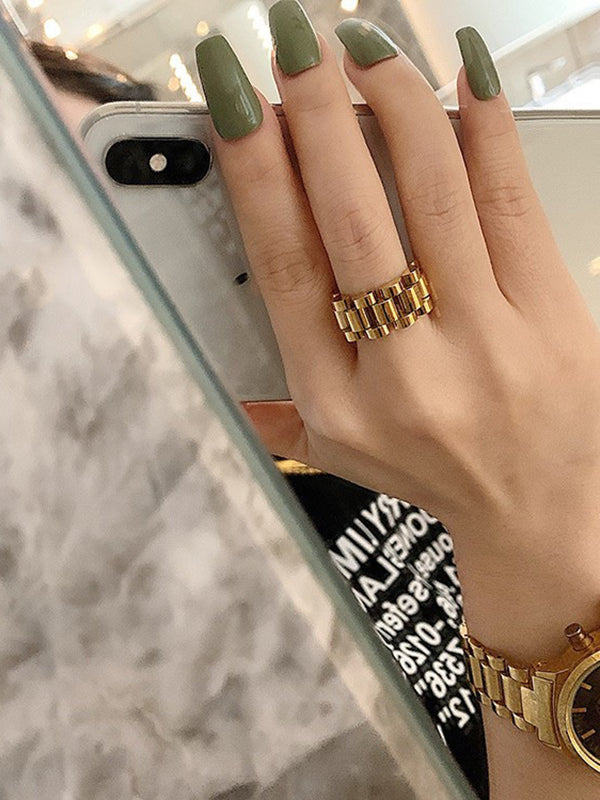 Original Simple Cool Solid Color Ring – Uoozee official
