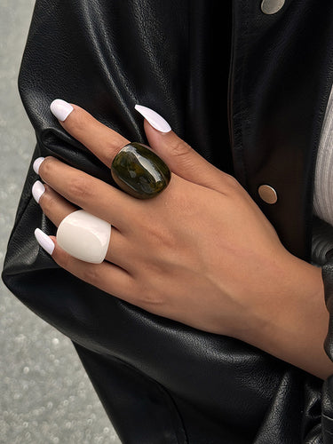 1729290 Irregularity Geometric Shiny Rings Accessories