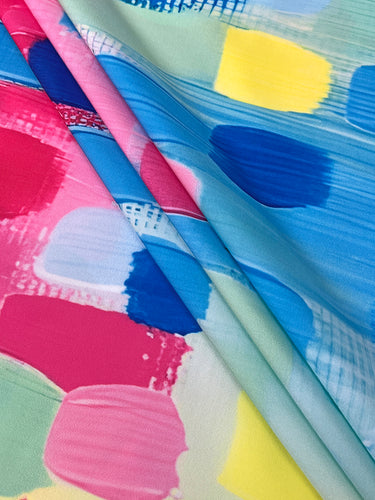 Vestidos maxi de decote em V impressos em colorido de contraste sem mangas sem mangas