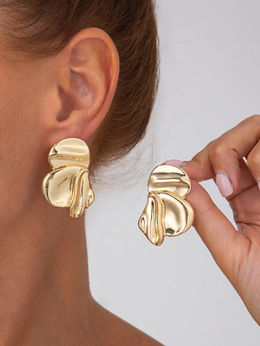 1729315 Irregularity Flower Shape Earrings Accessories