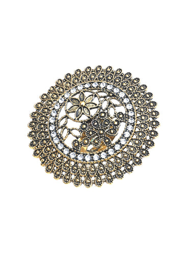 1733587 Flower Shape Geometric Hollow Rings Accessories