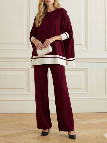 Wide Leg Solid Color Pants Trousers