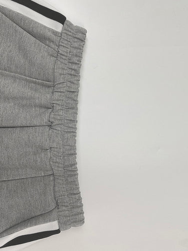 1664181 High Waisted Split-Joint Striped Pants Trousers