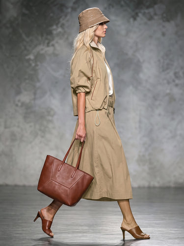 Solid Color Pockets Elasticity Belted Loose A-line Skirts