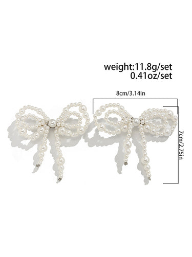 1729419 Irregularity Bow-Embellished Shiny Anklets