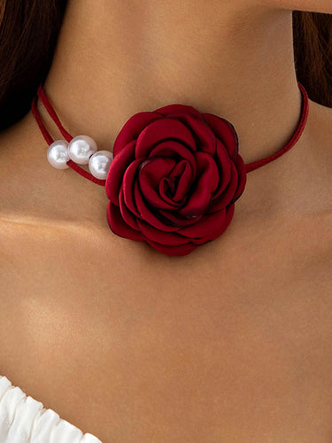 1784689 Three-Dimensional Flower Necklaces Accessories