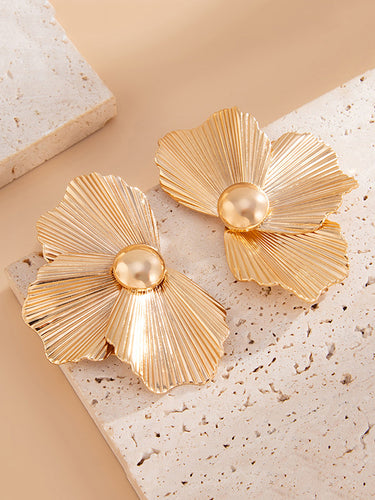 1729220 Irregularity Flower Shape Earrings Accessories