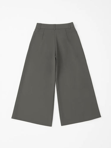 عالي الخصر سراويل سراويل سراويل مقسمة اللون