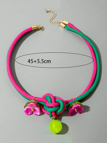 1786587 Flower Shape Geometric Necklaces Accessories