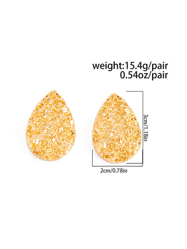 1718652 Geometric Shiny Water Drop Earrings Accessories