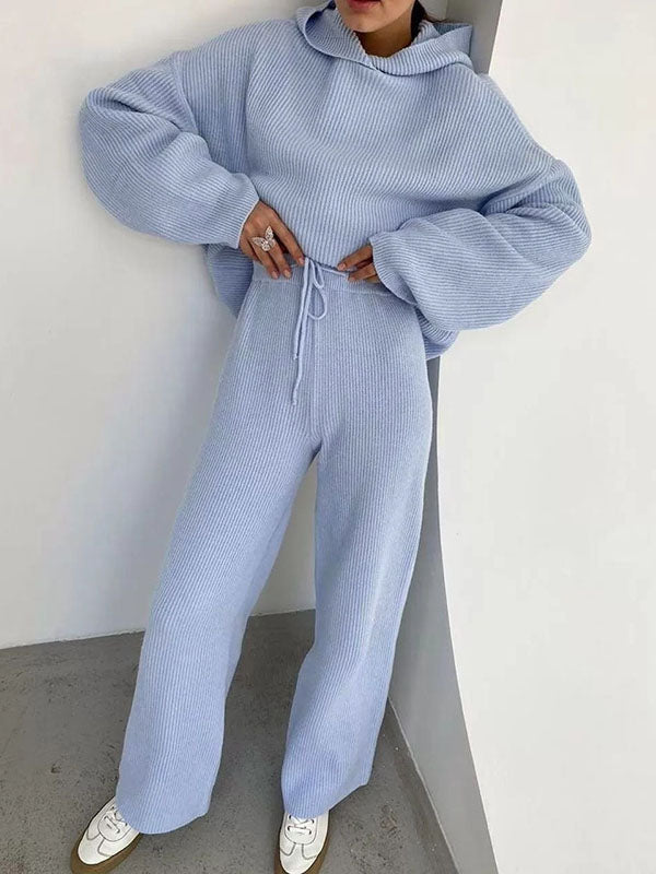 Solid Color Short Loose Hooded Sweatshirt