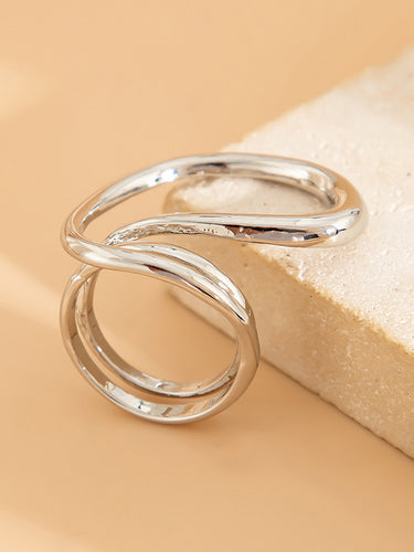 1716494 Irregularity Geometric Shiny Rings Accessories