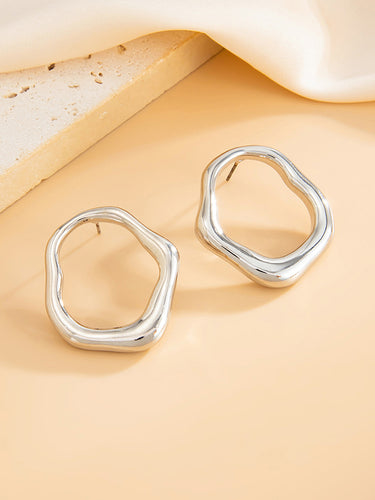 1719091 Irregularity Shiny Earrings Accessories