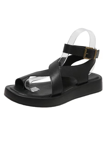 1446517 Hollow Solid Color Sandals
