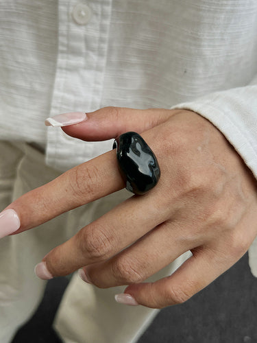 1718701 Geometric Shiny Slightly Sheer Rings Accessories