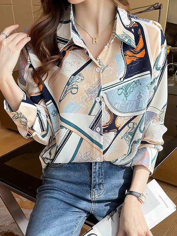 Long Sleeves Raglan Sleeve Pockets Split-Front Split-Joint Tied Zipper Lapel Blouses&Shirts Tops