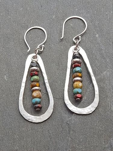 1788131 Water Drop Beaded Earrings Accessories