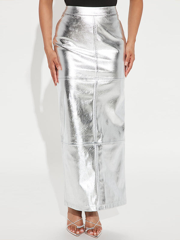 Stylingidee met hoge taille H-lijnrok met splitdetail